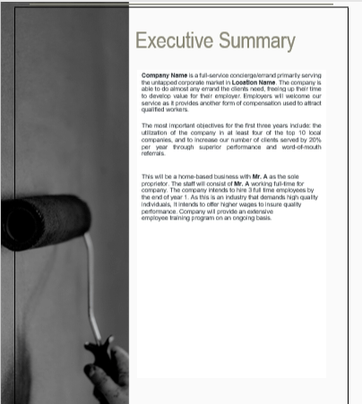 Errand Service Business Plan