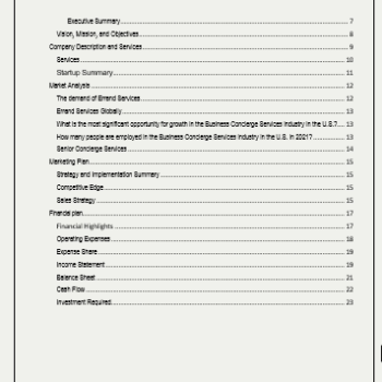 Errand Service Business Plan