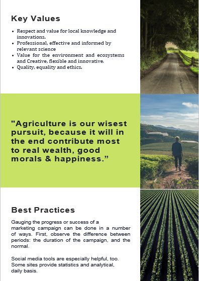 Farming and Agriculture Business Plan
