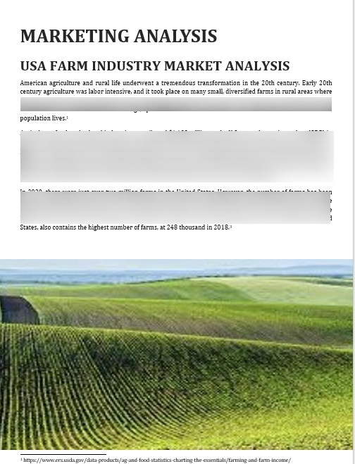 Farming and Agriculture Business Plan