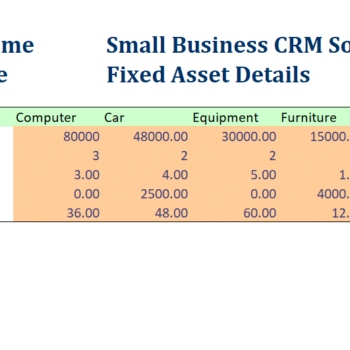 Small Business CRM Software Excel Financial Model