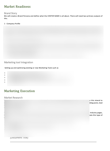 Golf Training business plan