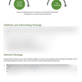 Golf Training business plan