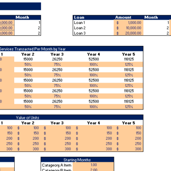 Grocery Marketplace Excel Financial Model Input Sheet