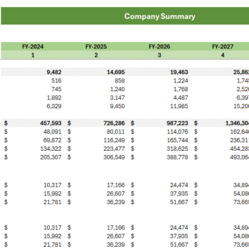 Homeless Rental Financial Model - Company Summary