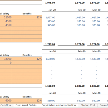 Startup Excel Financial Model For Online SEO Service | SaaS