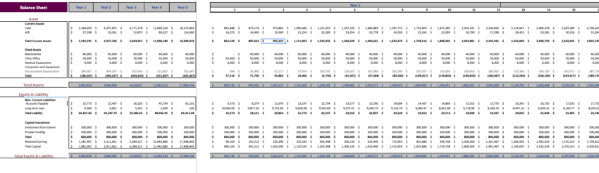 Meditation Center Excel Financial Model Template