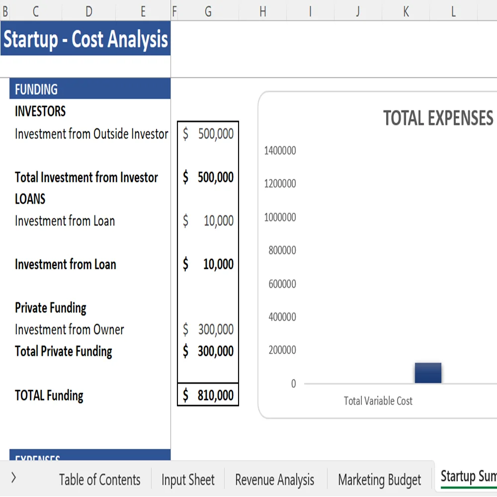Online Service Marketplace Financial Model - Startup Summary