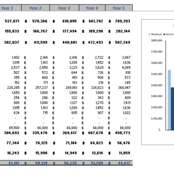 Online Toy Store Excel Financial Model