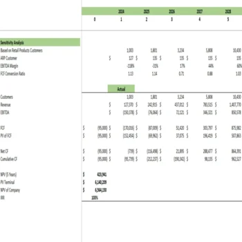 Organic Cleaning Services Financial Model - Sensitivity Analysis