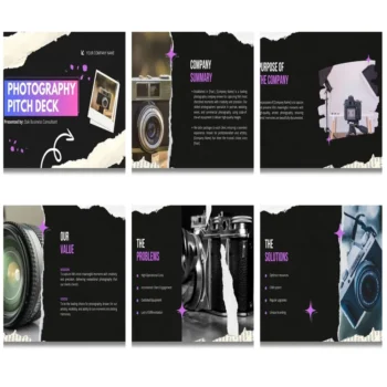 Photography Pitch Deck template - Vision - FI