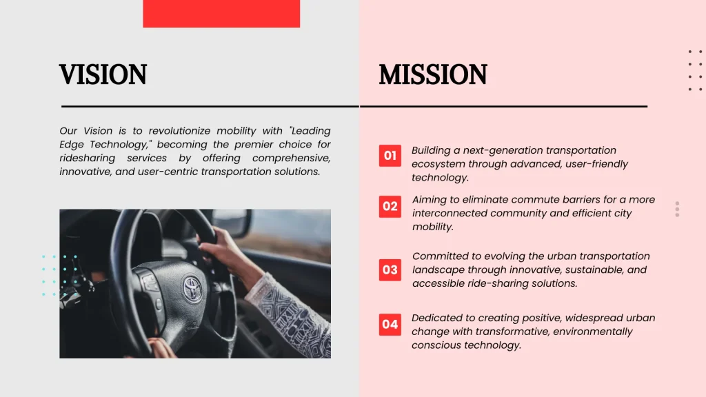 Ridesharing App - Vision - Mission