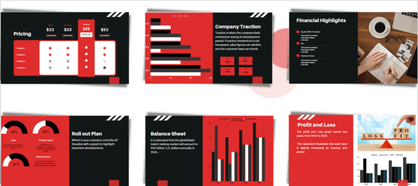 SaaS Pitch Deck Template