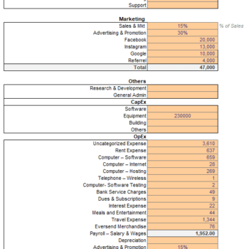 E-Mail Management Software Excel Financial Model
