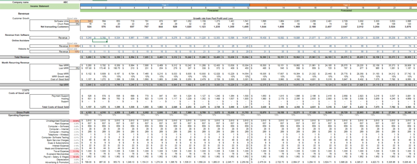 E-Mail Management Software Excel Financial Model