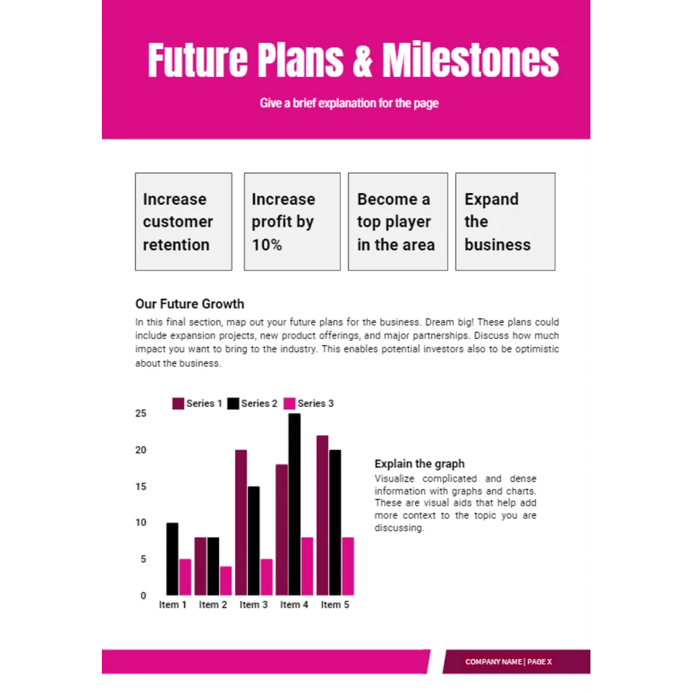 Weight Loss Center Business Plan - Future Plans and Milestones