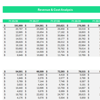 Barber Shop Financial Model - Revenue Analysis