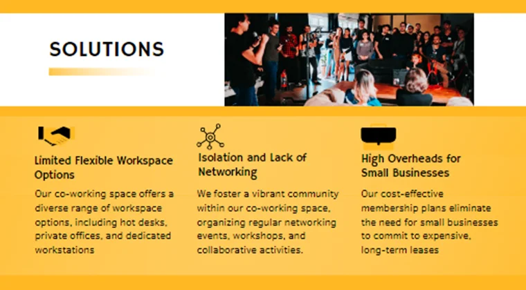 Co-Working Space Pitch Deck-Solutions