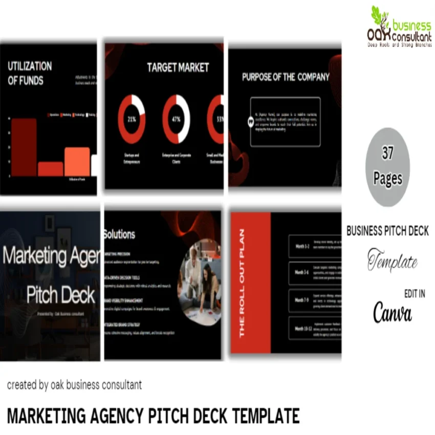 Marketing Agency Pitch Deck Template- Company Summary- FI