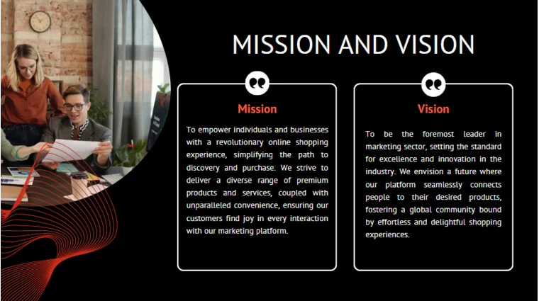 Marketing agency Pitch Deck Template- Mission & Vision