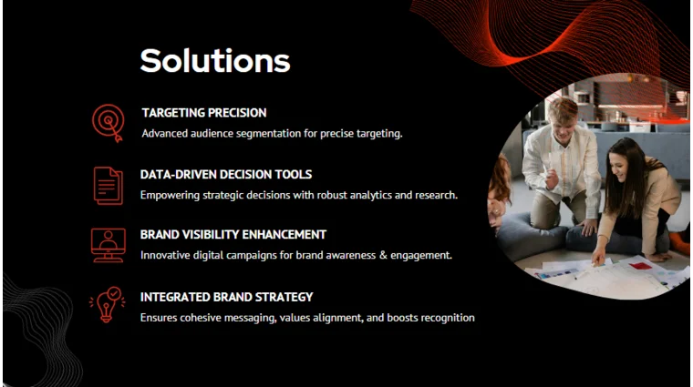 Marketing agency Pitch Deck Template- Solutions