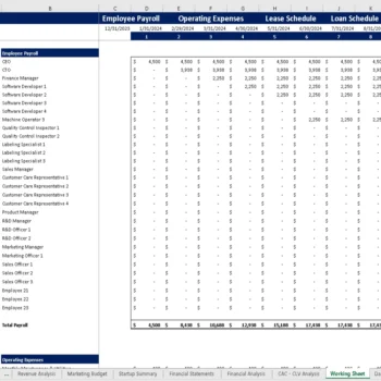 Acupuncture Center Financial Model - Working Sheet