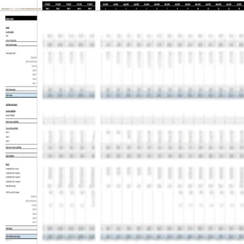 Beauty School Excel Financial Model - Balance Sheet