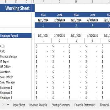 Blood Bank Financial Model - Working Sheet