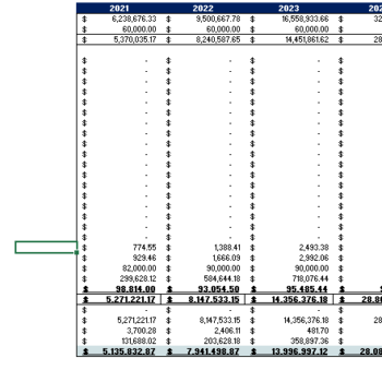 Food & Drink Marketplace Financial model Yearly Income Statement