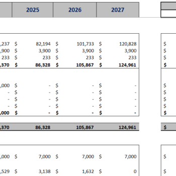 Greenhouse farming excel financial model-balance sheet