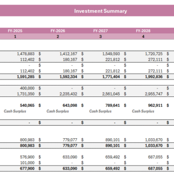Online Perfume Store Financial Model - Investment Summary