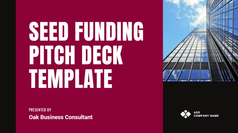 Seed funding pitch deck Title Page