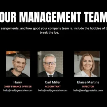 Seed funding pitch deck management team