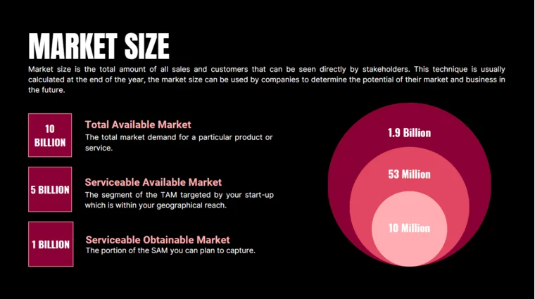 Seed funding pitch deck market size