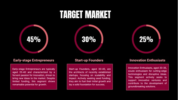 Seed funding pitch deck target market