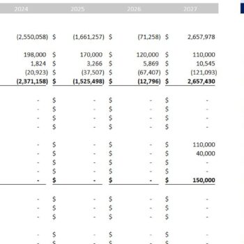 Veterinary Clinic Financial Model-Cashflow Statement
