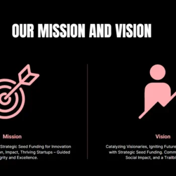 seed funding pitch deck mission and vision