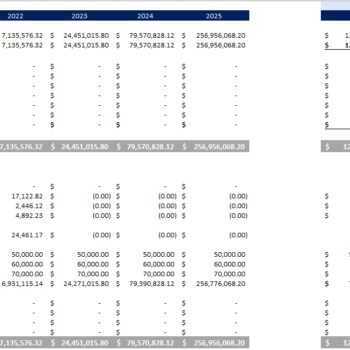 Blockchain-as-a-Service Excel Financial Model