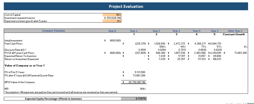 Block Chain Network Financial model