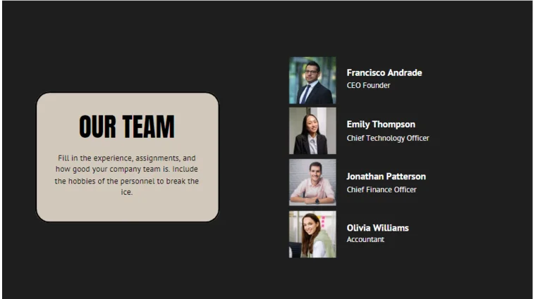 Cannabis Pitch Deck Template-Our Team