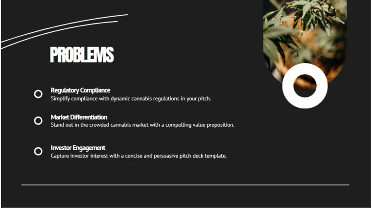 Cannabis Pitch Deck Template-Problems