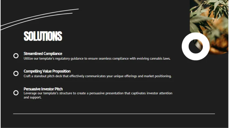Cannabis Pitch Deck Template-Solutions
