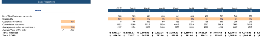 Online One Dollar Shop Financial Model