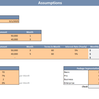 AI Virtual Assistant Financial Model - Input Sheet