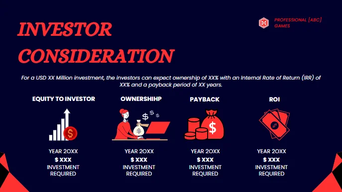 Video Game Pitch Deck - Investor Consideration