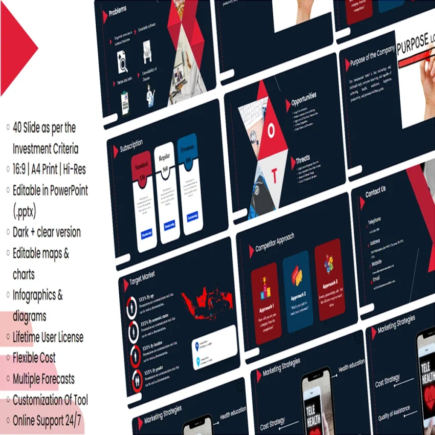 Telehealth Pitch Deck Template - FI - Details