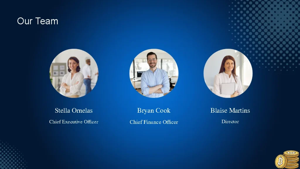 Blockchain Netword Pitch Deck Template - Our Team