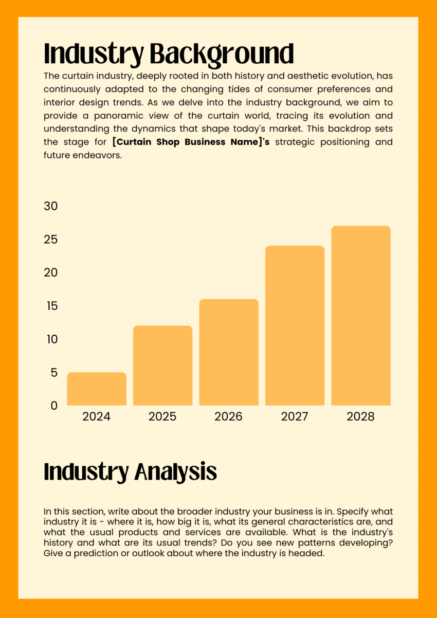 Curtain Business Plan Template - Industry Analysis