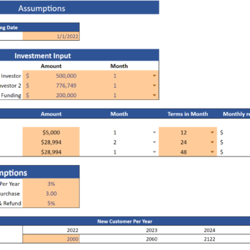Men's Clothing Stores Financial Model Excel Template
