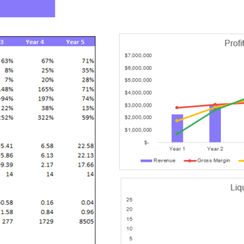 Tractor Dealer Financial Model Excel Template-KPIs and Ratios